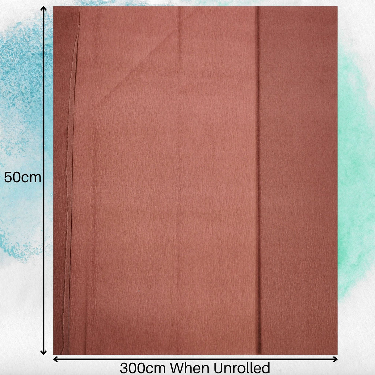 Extra Large Brown Crepe Paper Sheets For Flower Crafting & Gift Wrapping 50cmx300cm