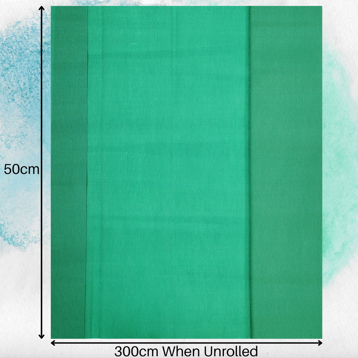 Extra Large Dark Green Crepe Paper Sheets For Flower Crafting & Gift Wrapping 50cmx300cm