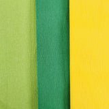 12 Easter Crepe Paper 3m Sheets Dark Green Yellow Light Green