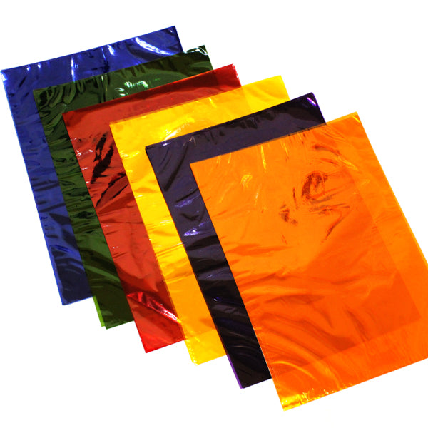 a4 cellophane sheets bright colours