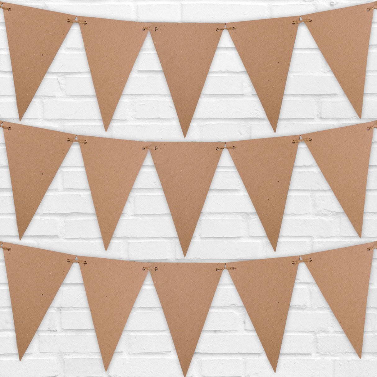 Create Your Own Bunting 25 Recycled Kraft Card Bunting Flags With Jute String