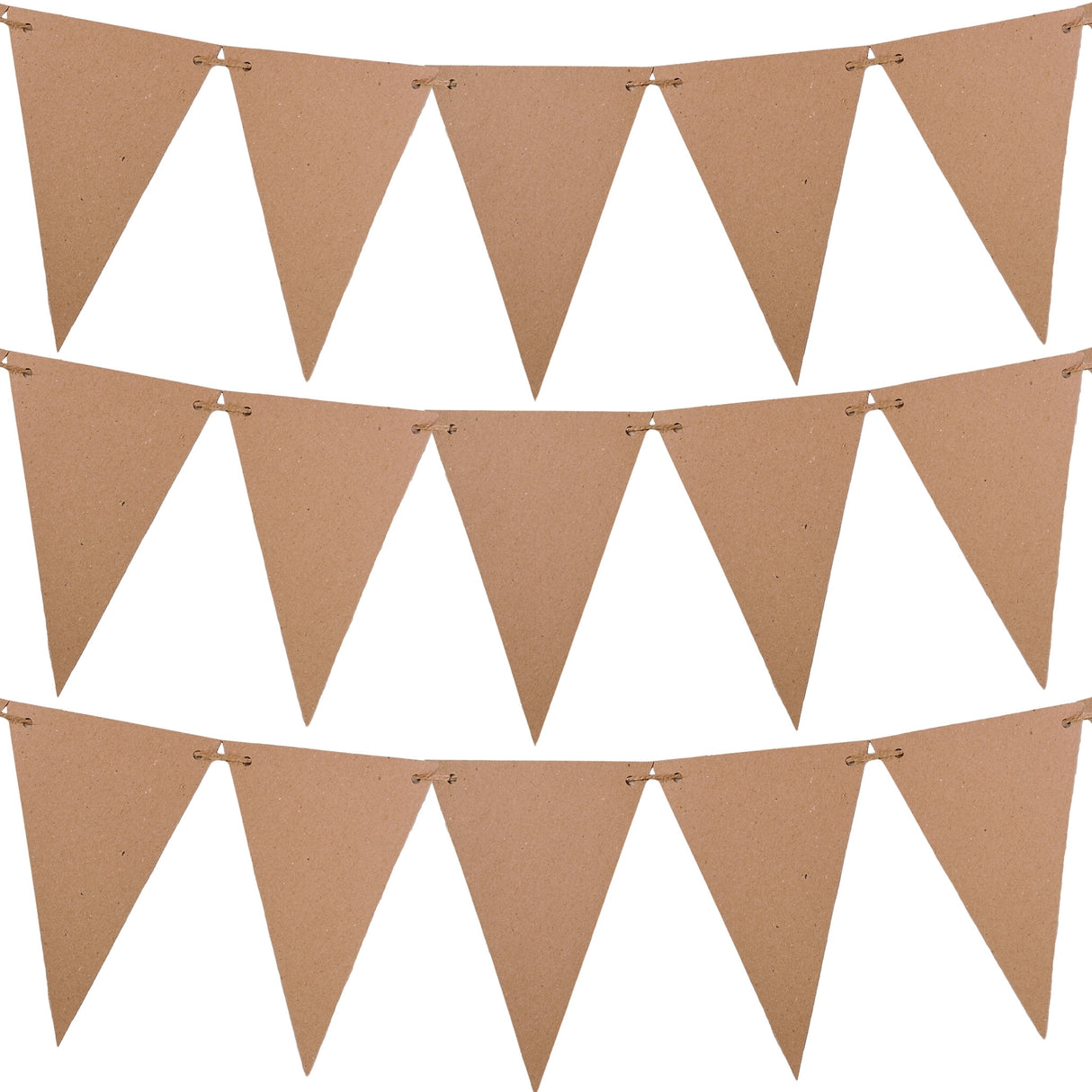 Create Your Own Bunting 25 Recycled Kraft Card Bunting Flags With Jute String