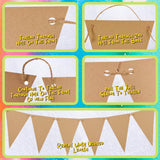 Create Your Own Bunting 25 Recycled Kraft Card Bunting Flags With Jute String