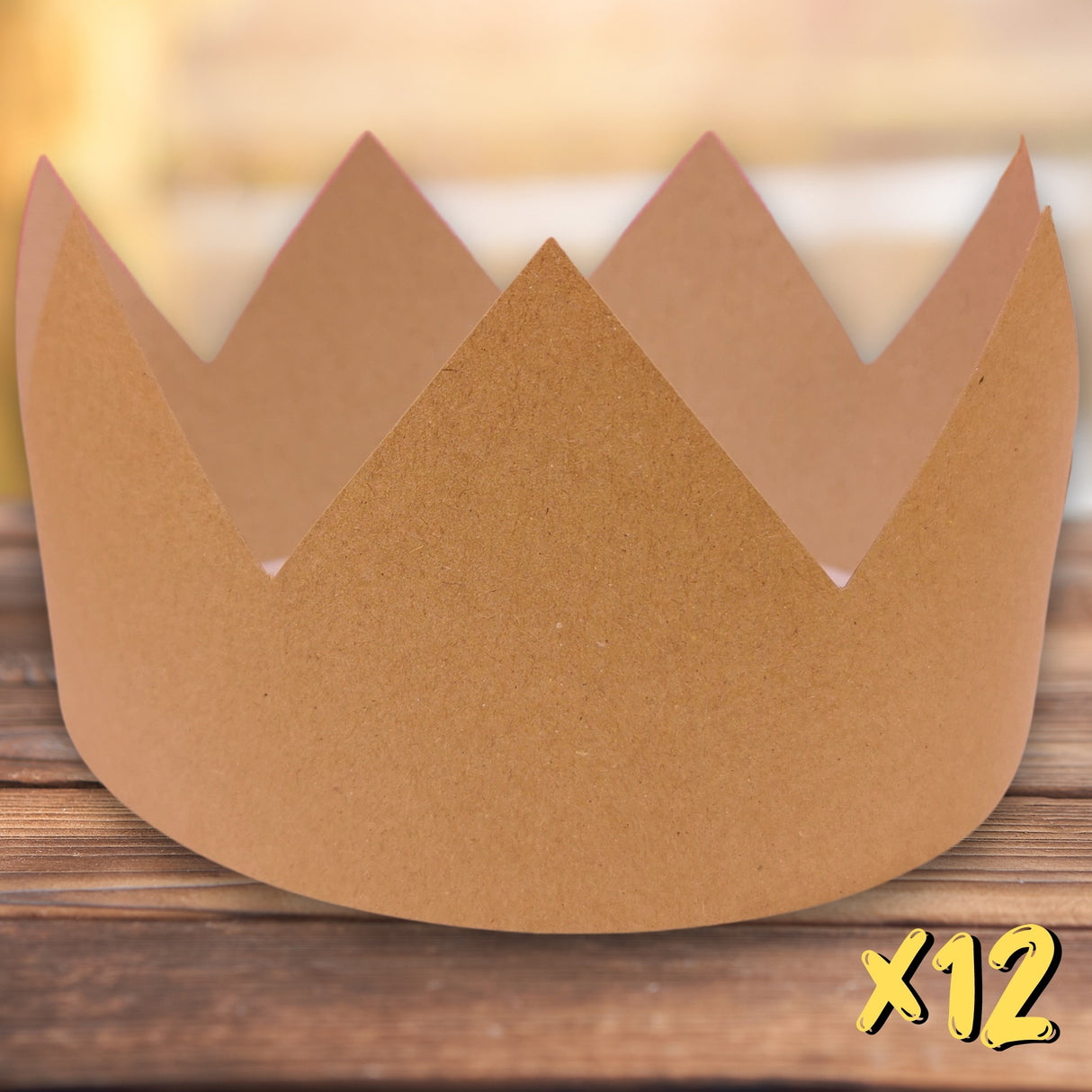12 Create Your Own Recycled Kraft Crown Party Hats